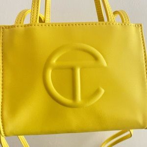 Mini yellow telfar bag